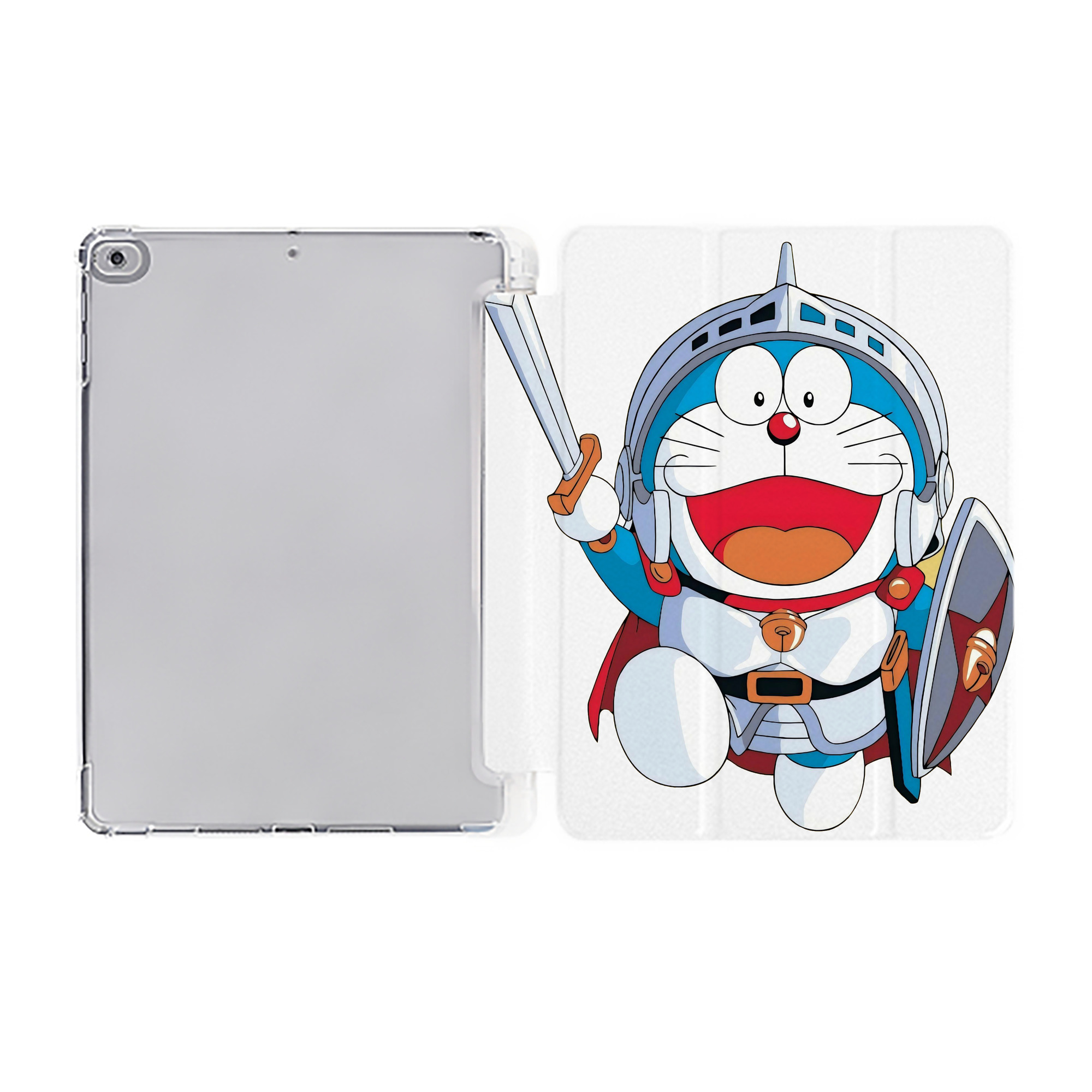 （画像用） ドラえもん Doraemon IPad ケース ペン収納付き 三つ折りスタンド PUレザー×シリコン 対応機種9.5/10.5/10.9インチ